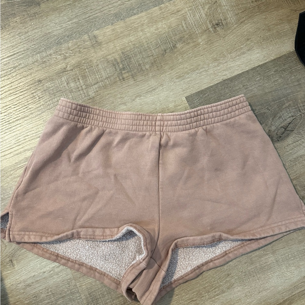 Cozy Tan Fleece-Lined Shorts